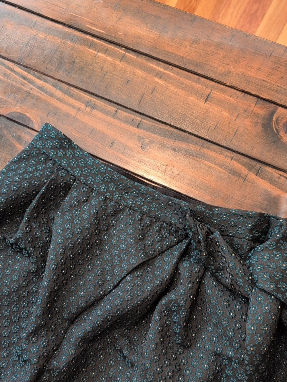 Corey Lynn Calter Tapered Pant Bow Waist embroidered Metallic Floral Anthro - Picture 4 of 9
